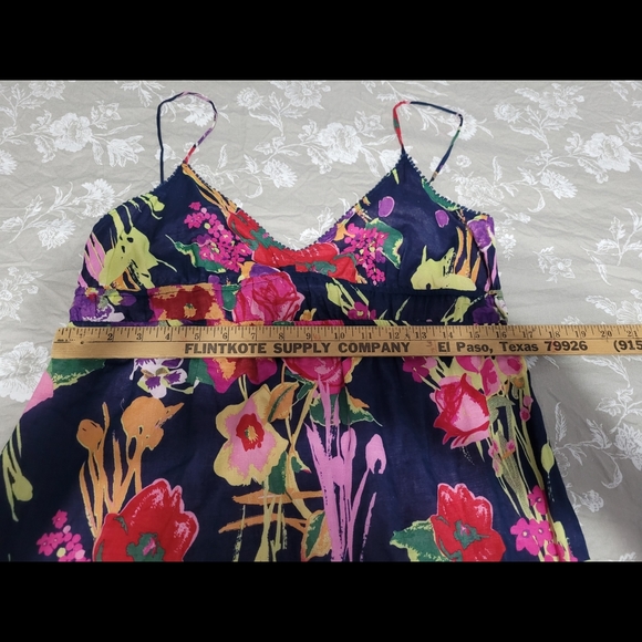 🎉HP🎉 American Eagle dress 14. Spaghetti strap light spring colorful floral. - Picture 4 of 8